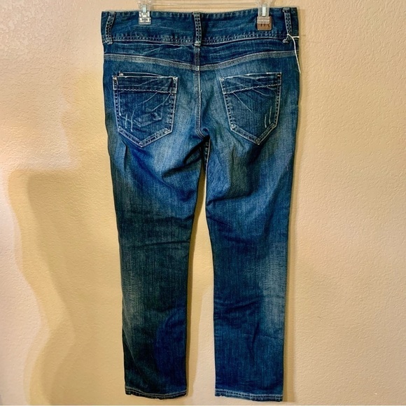 Madison Denim Co Jeans 11/12 Stretch Distressed Cotton Spandex Straight Leg - Picture 6 of 16